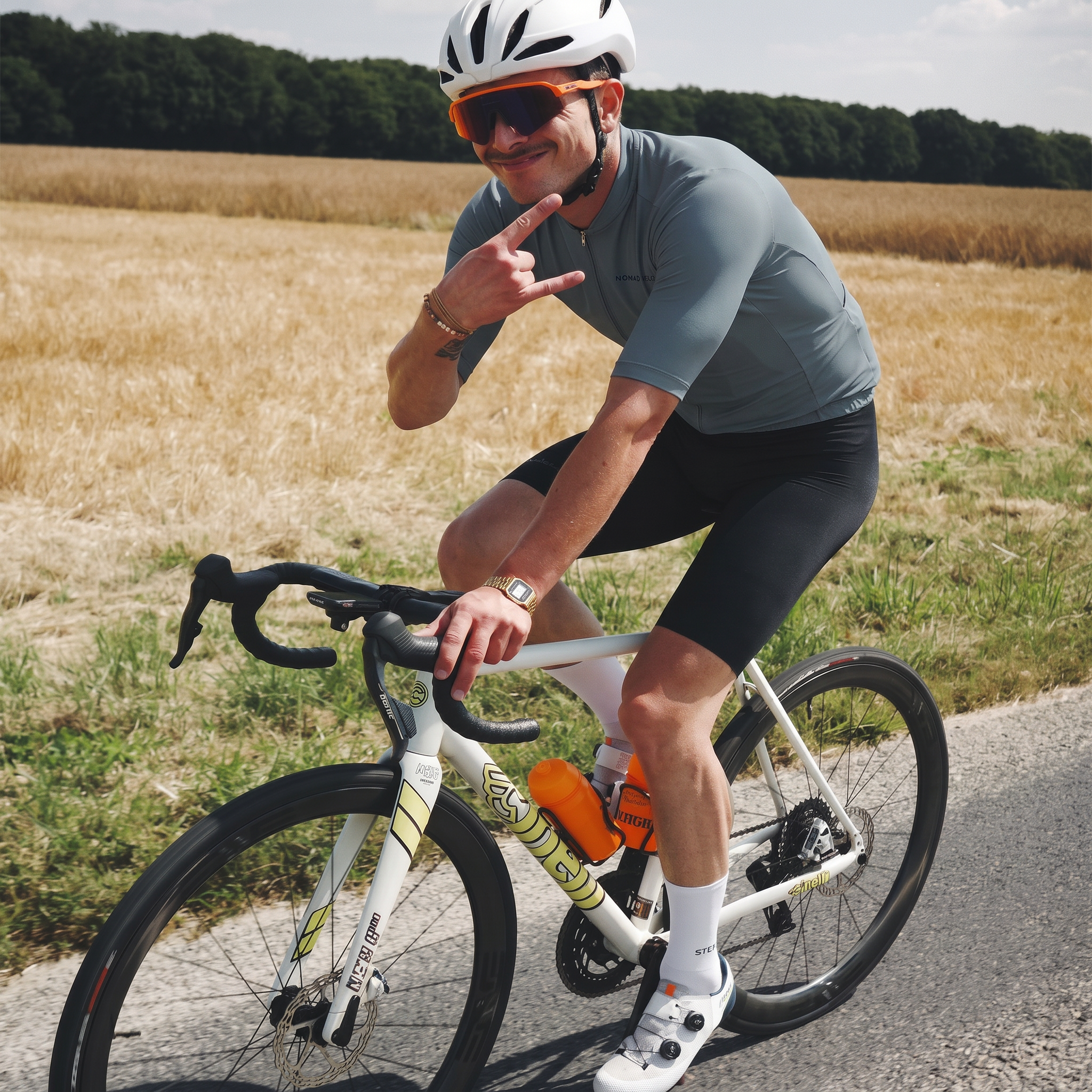 Maglia da ciclismo Pure Slate a maniche corte, vestibilità da gara.