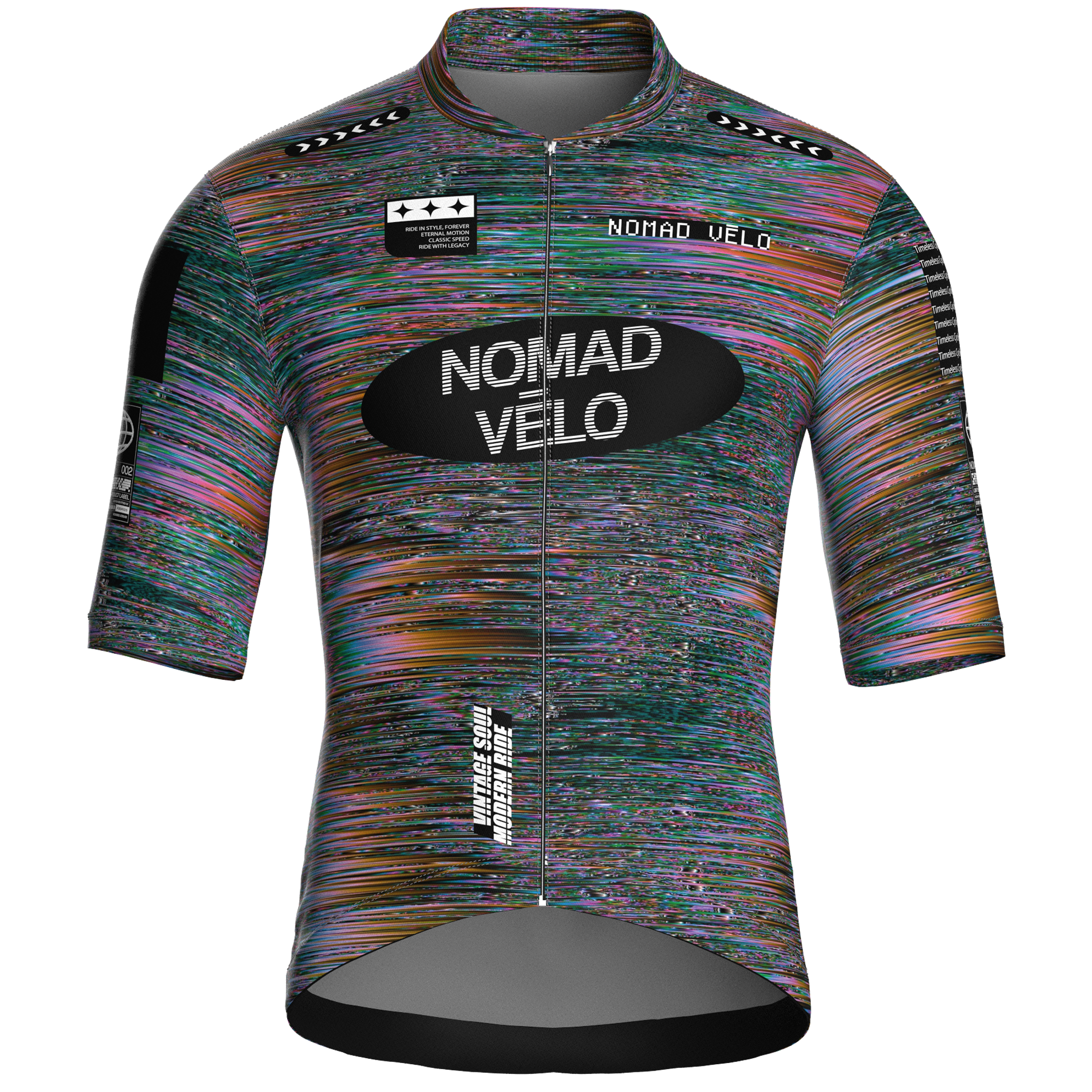 Maglia da ciclismo Prism Black a maniche corte, vestibilità da gara.