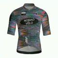Maglia da ciclismo Prism Black a maniche corte, vestibilità da gara.