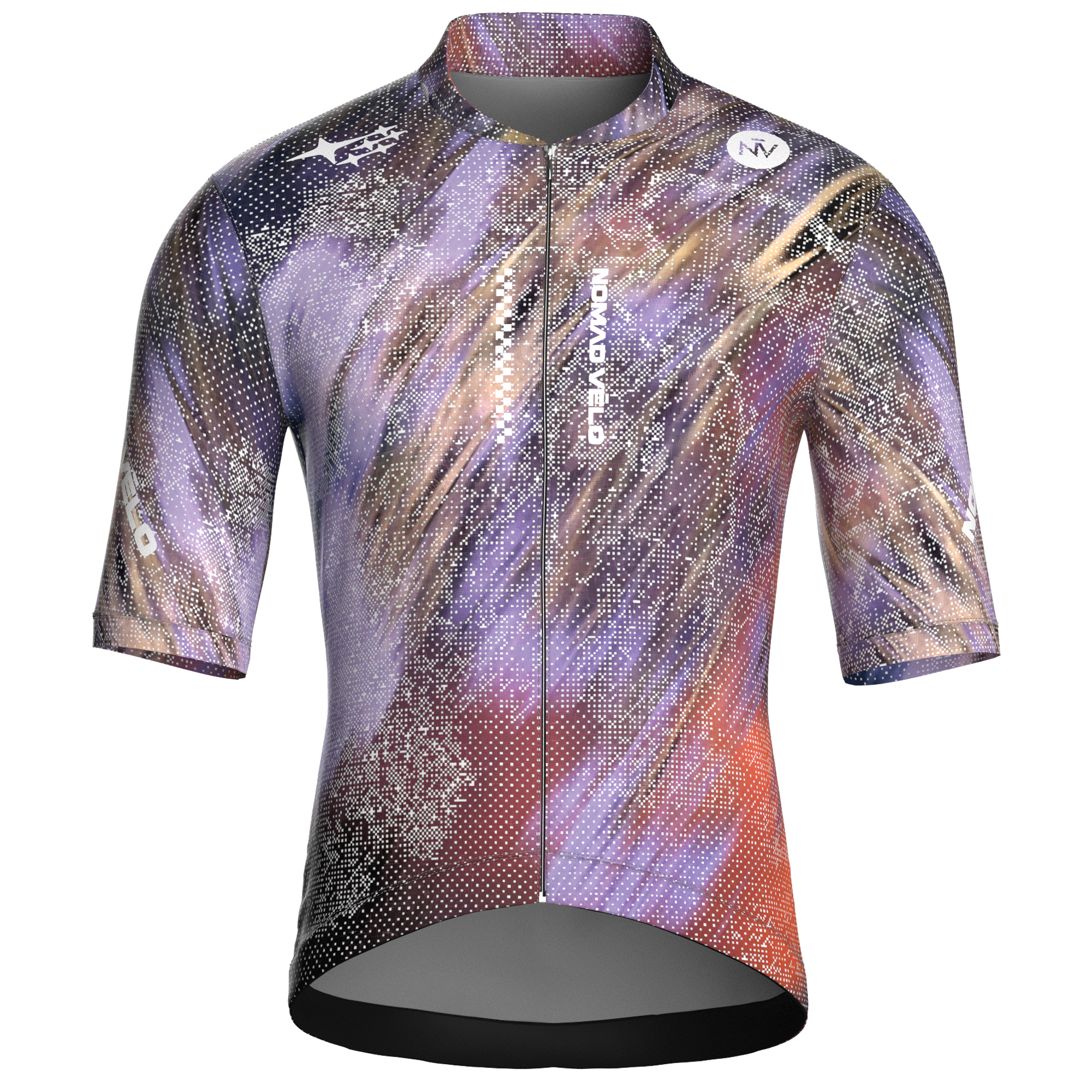 Maglia da ciclismo Stardust viola – Manica corta, vestibilità da gara