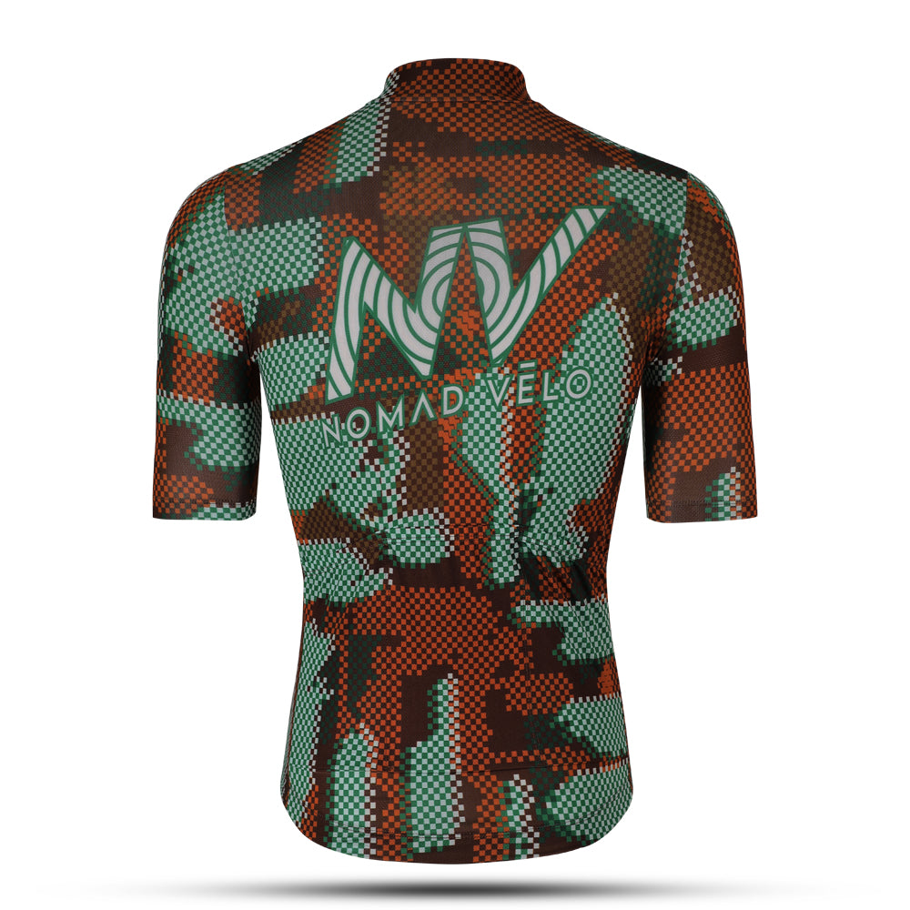 Maglia da ciclismo Pro rossa a maniche corte, vestibilità slim, modello Techwave Aero | Nomad Vélo