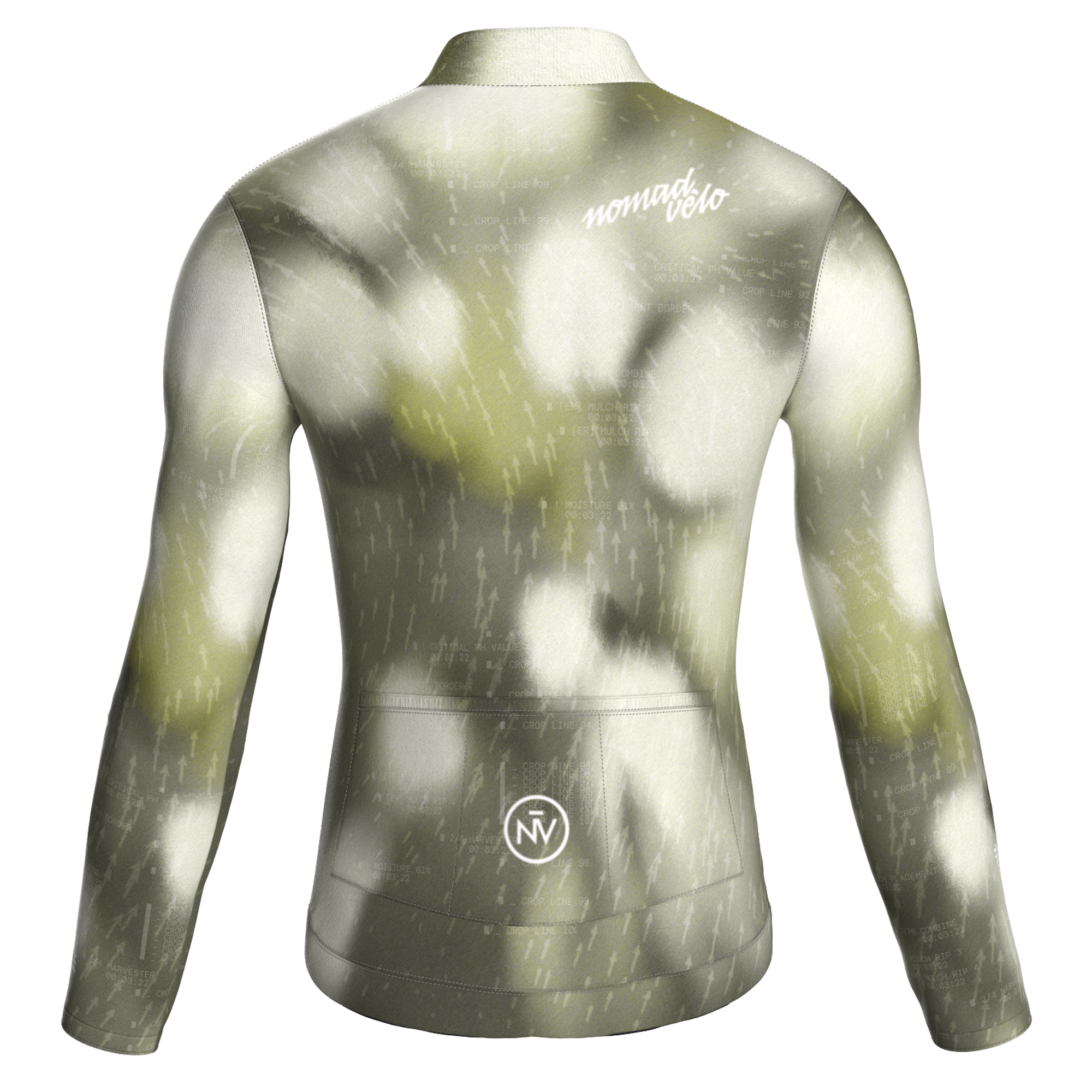 Maglia da ciclismo Blur Olive a maniche lunghe, vestibilità da gara