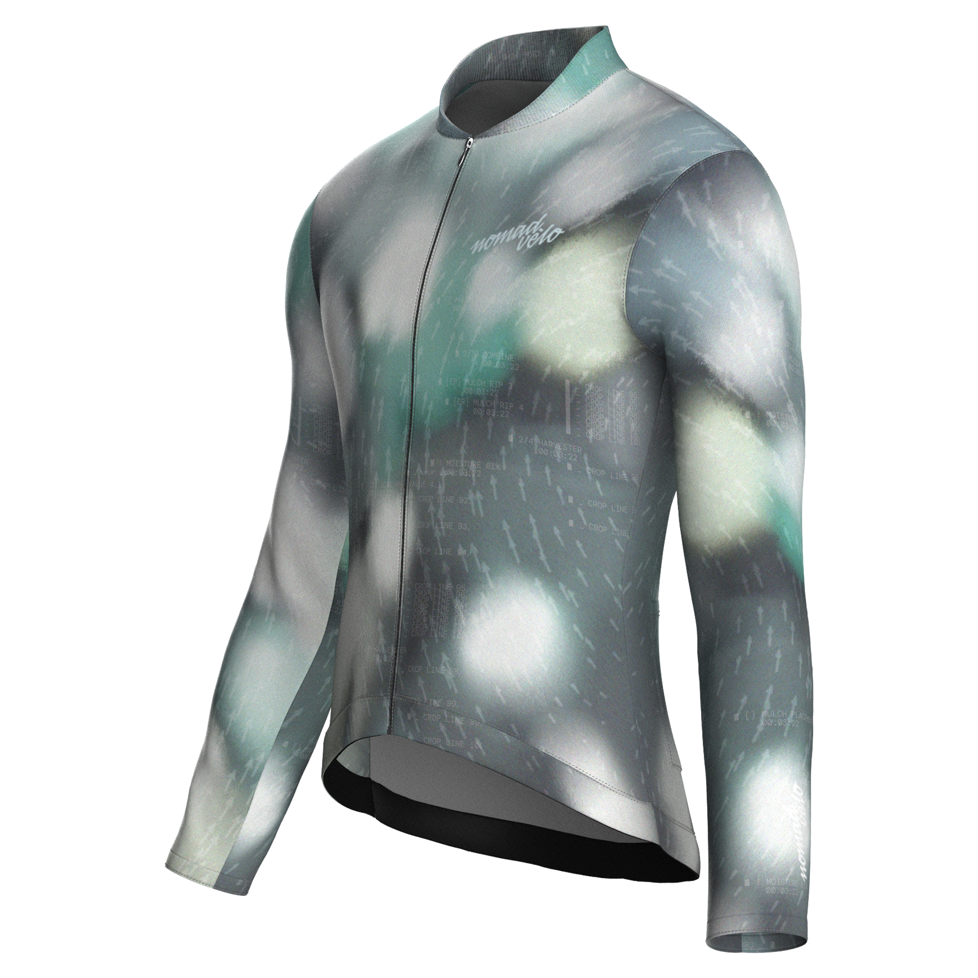 Maglia da ciclismo Blur Sage a maniche lunghe, vestibilità da gara