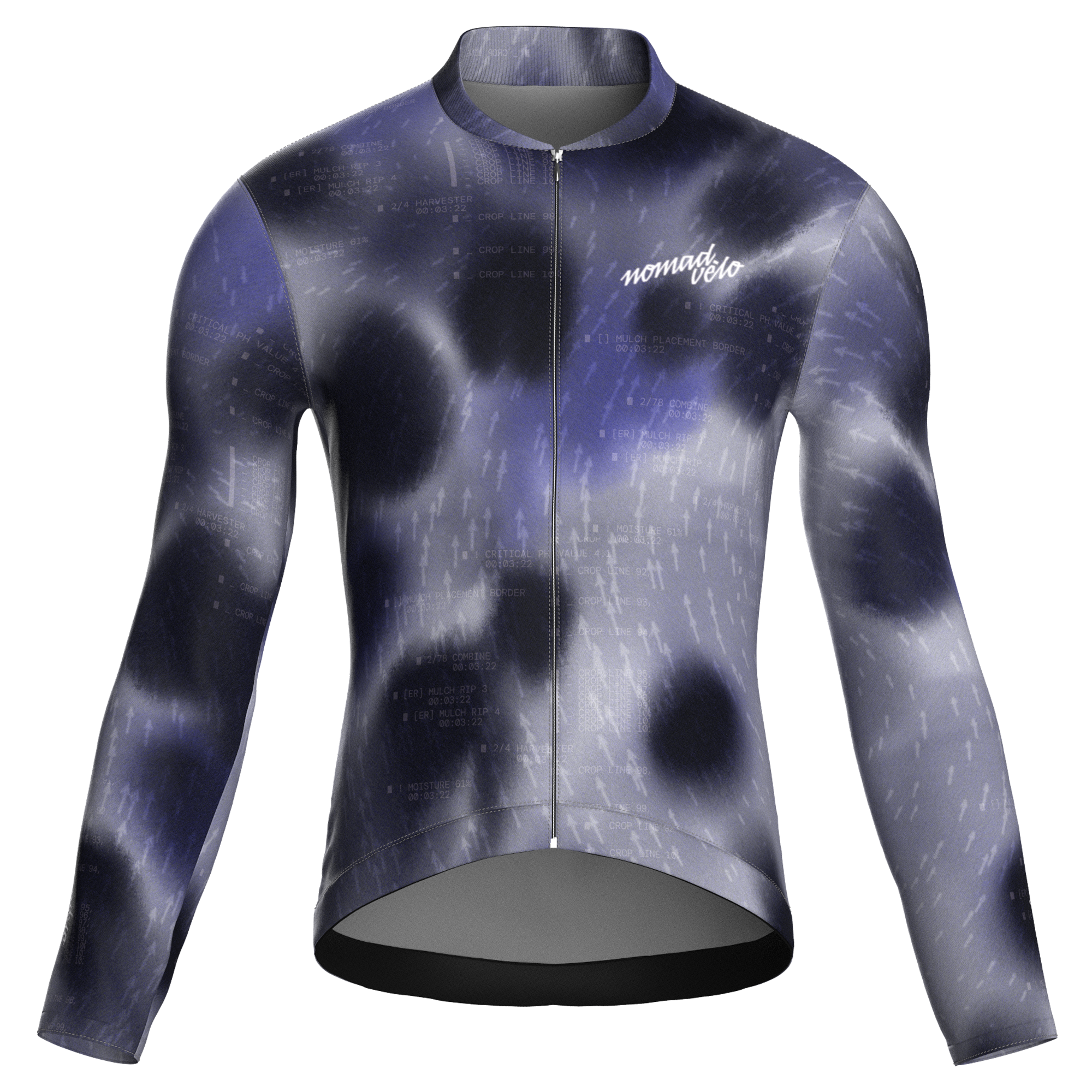 Maglia da ciclismo Blur Indigo a maniche lunghe, vestibilità da gara