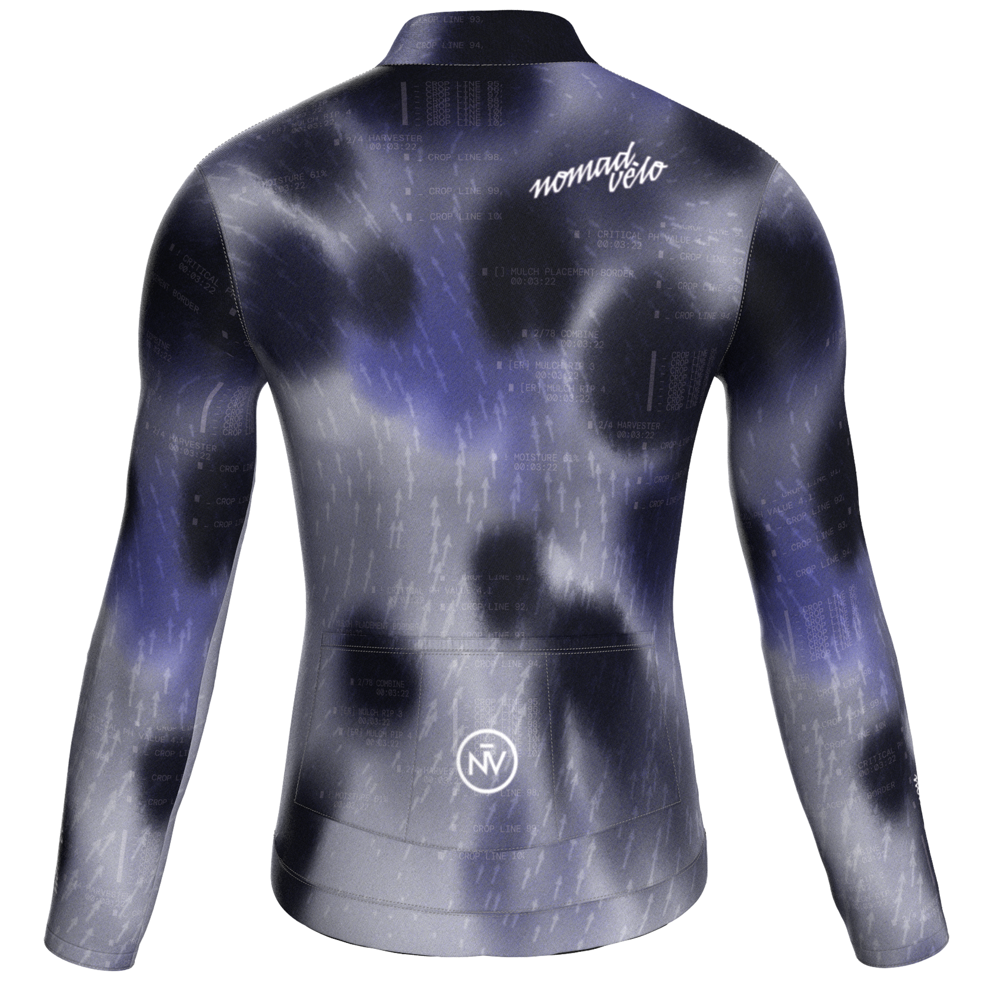 Maglia da ciclismo Blur Indigo a maniche lunghe, vestibilità da gara