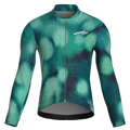 Maglia da ciclismo Blur Green a maniche lunghe, vestibilità da gara