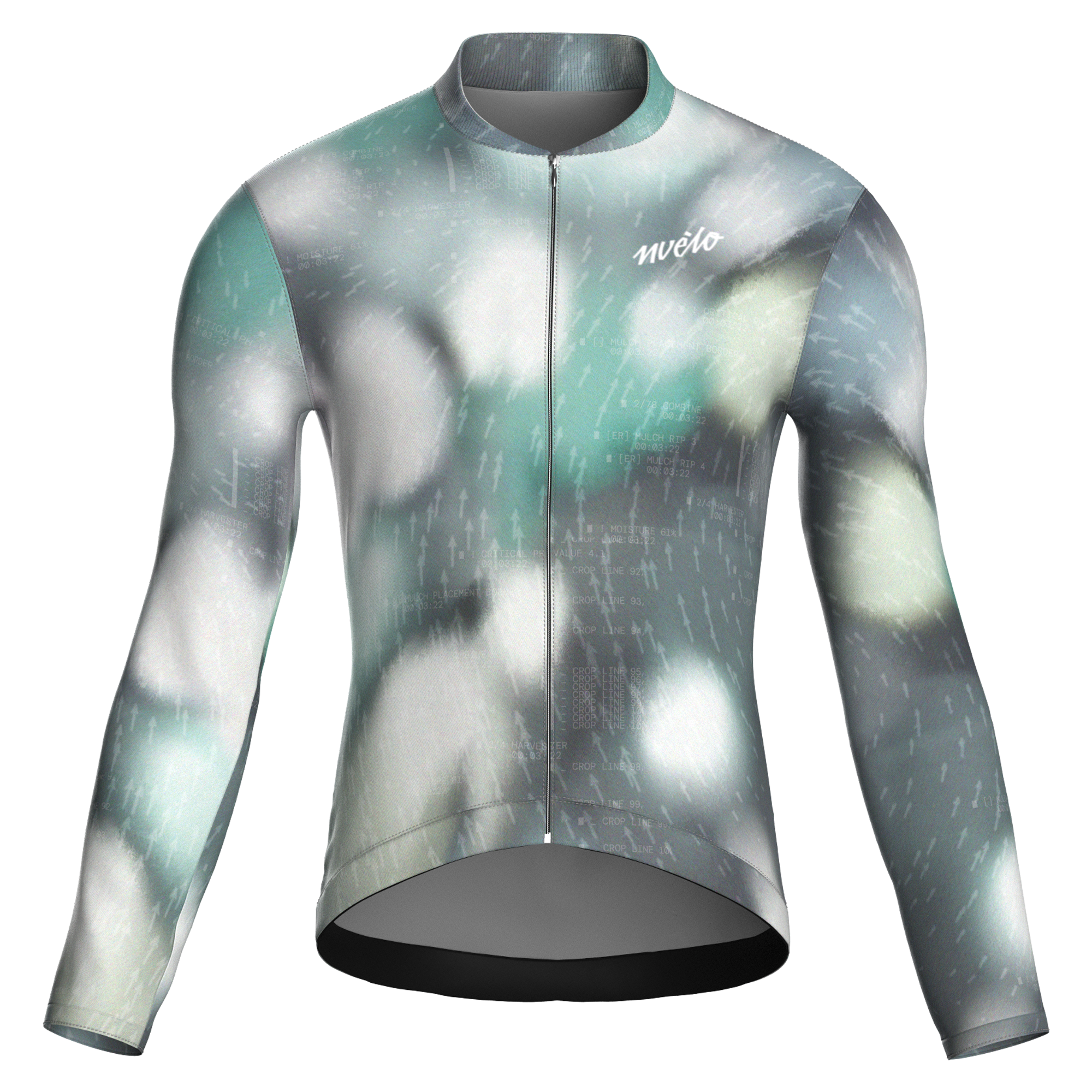 Maglia da ciclismo Blur Sage a maniche lunghe, vestibilità da gara