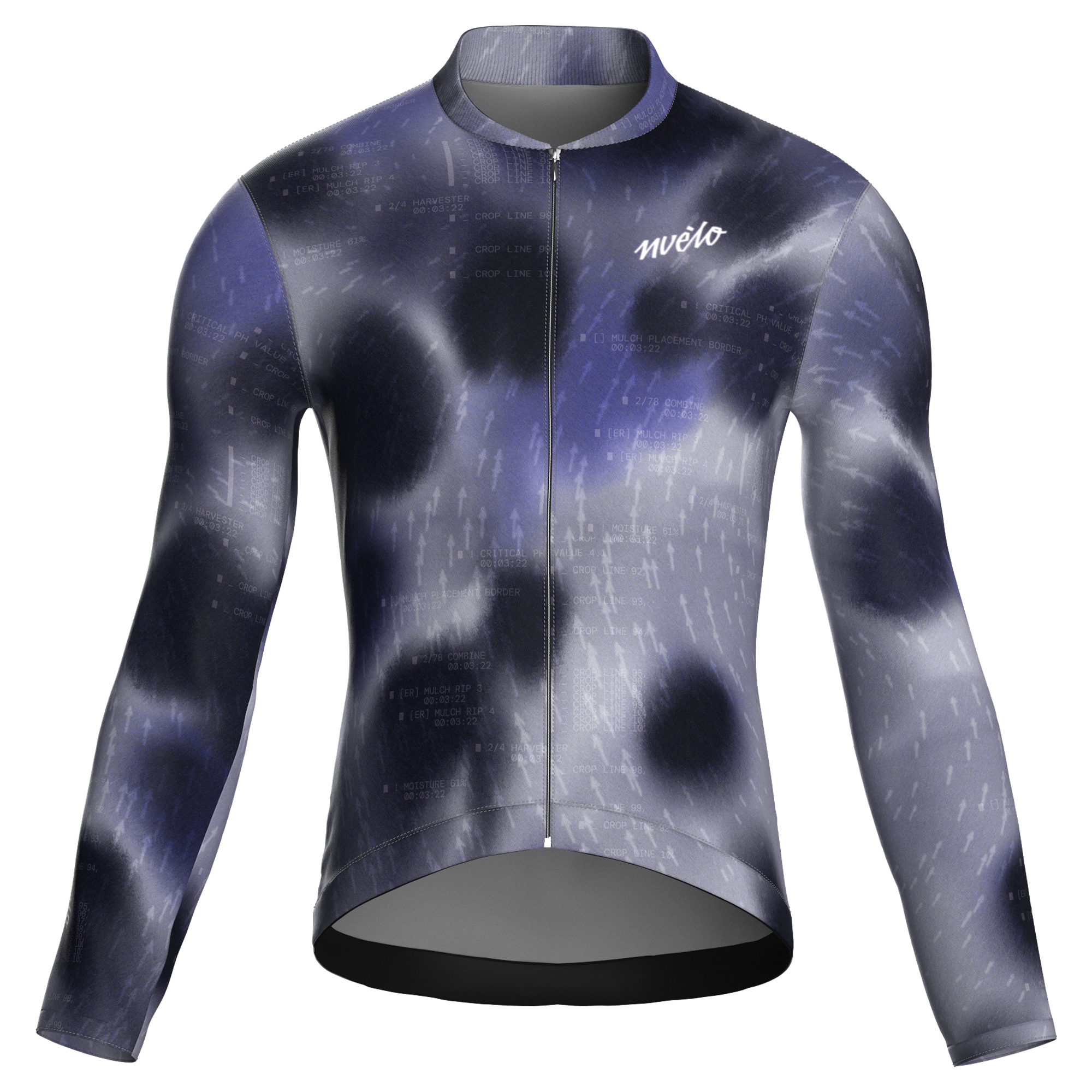 Maglia da ciclismo Blur Indigo a maniche lunghe, vestibilità da gara