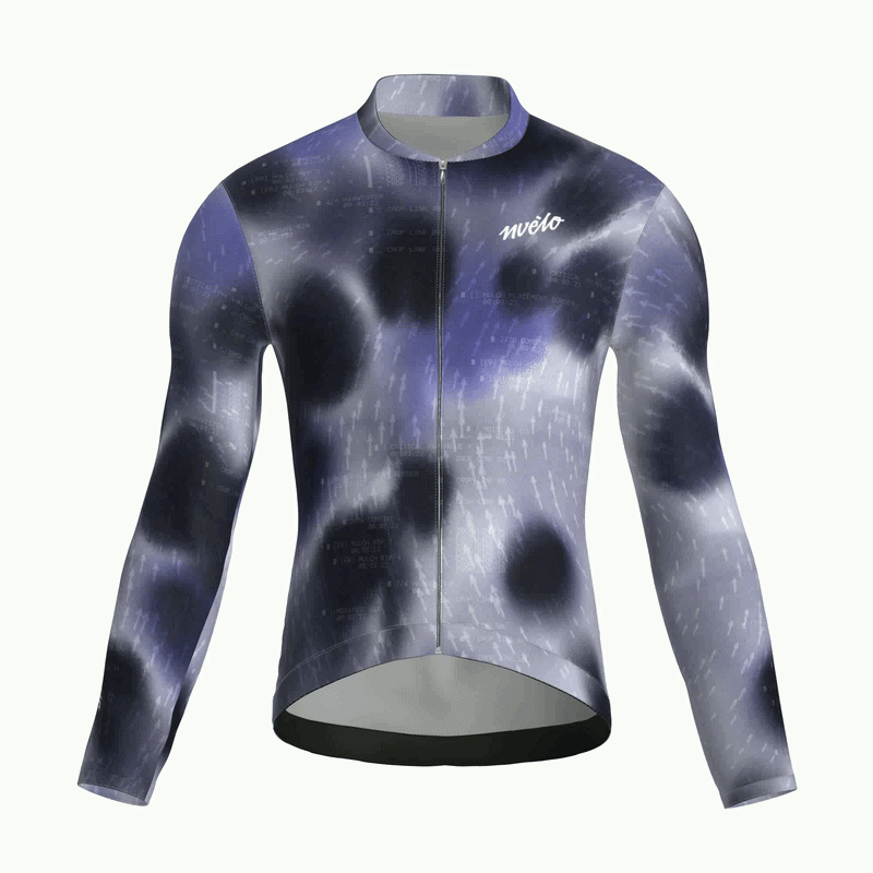 Maglia da ciclismo Blur Indigo a maniche lunghe, vestibilità da gara