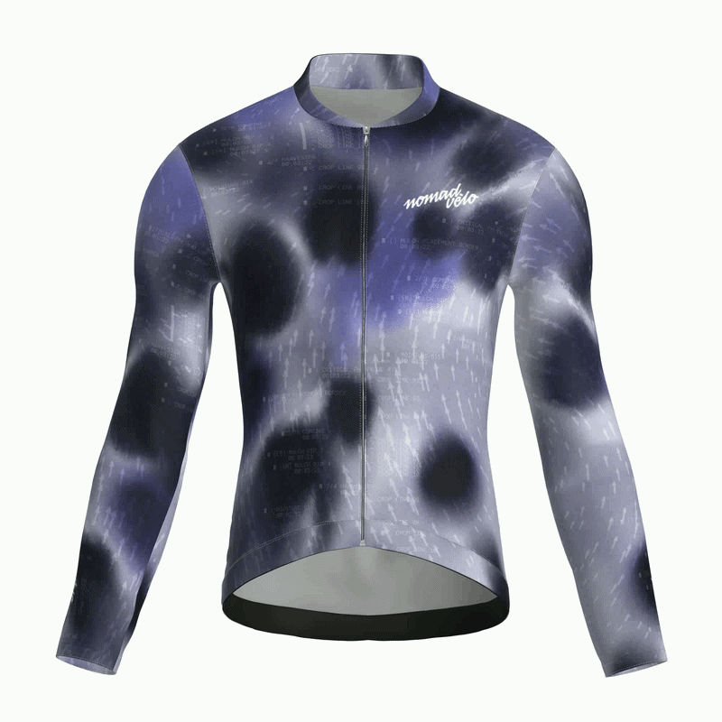 Maglia da ciclismo Blur Indigo a maniche lunghe, vestibilità da gara
