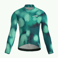 Maglia da ciclismo Blur Green a maniche lunghe, vestibilità da gara