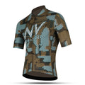 Maglia da ciclismo Khaki Pro – Manica corta, vestibilità slim, fantasia aerodinamica Techwave | Nomad Vélo