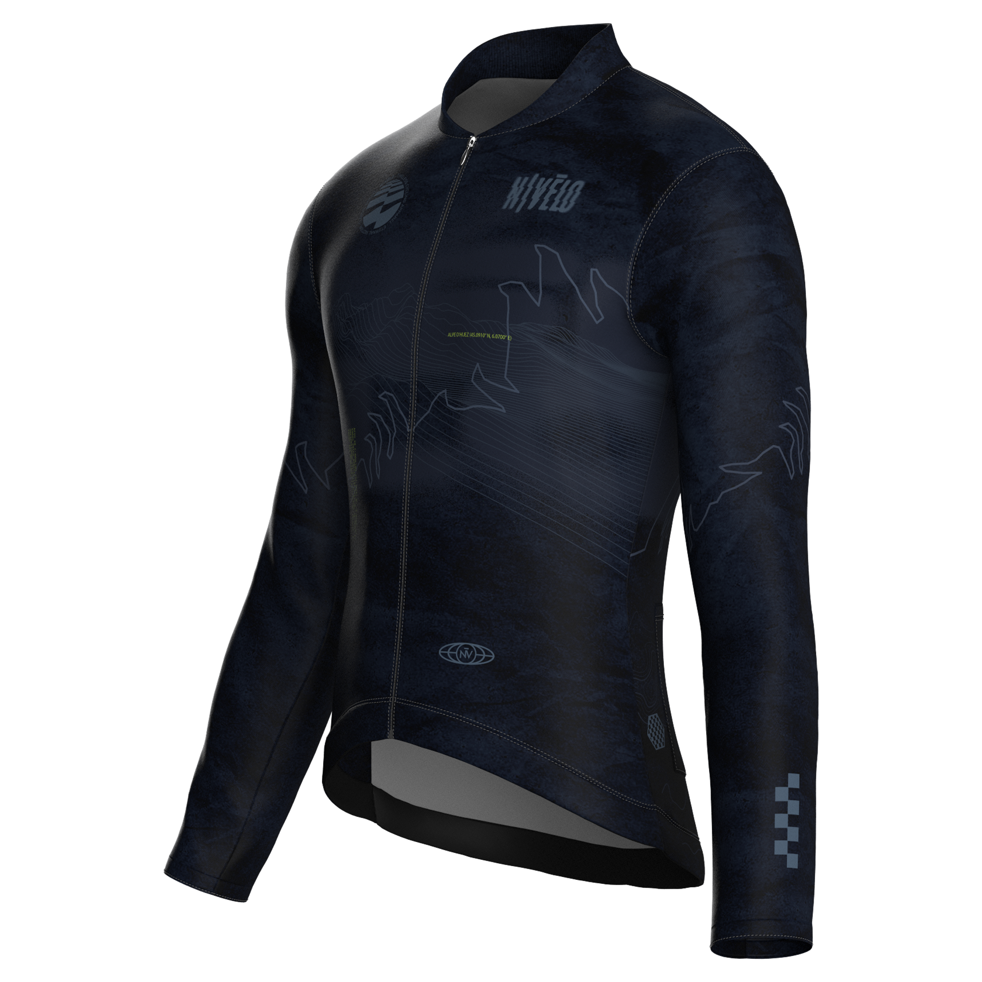 Maglia da ciclismo Summit Slate a maniche lunghe, vestibilità da gara