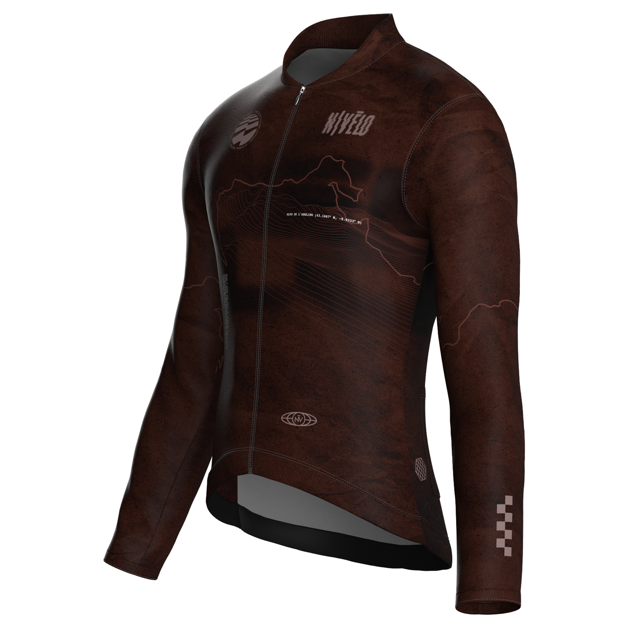 Maglia da ciclismo Summit Terra a maniche lunghe, vestibilità da gara
