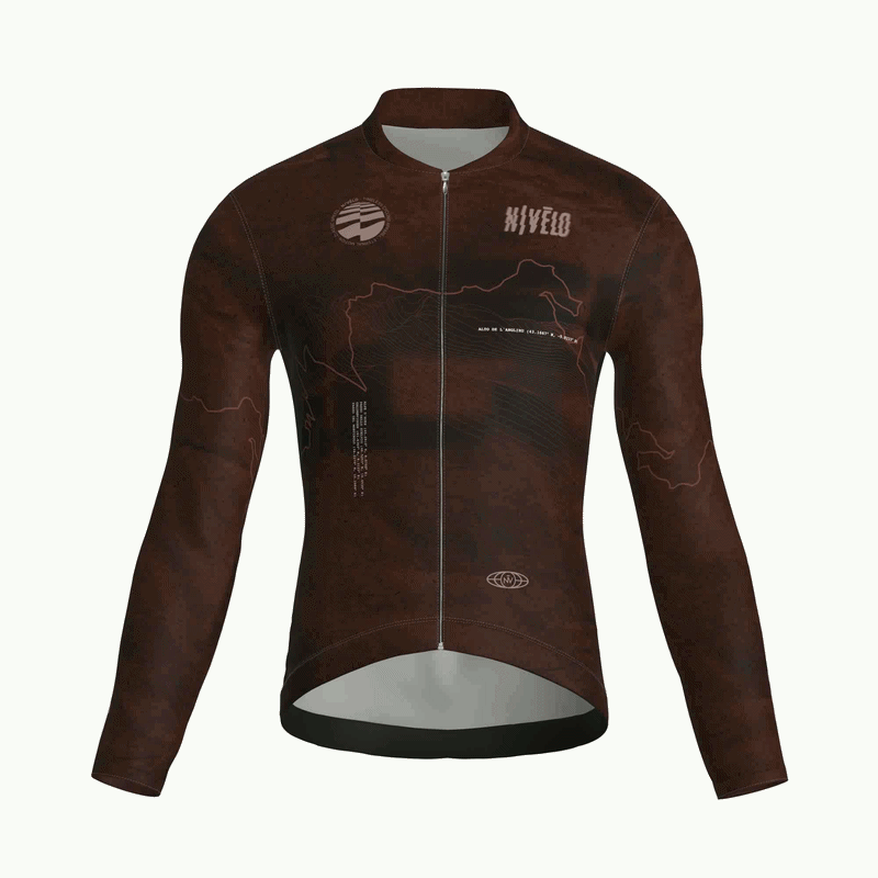 Maglia da ciclismo Summit Terra a maniche lunghe, vestibilità da gara