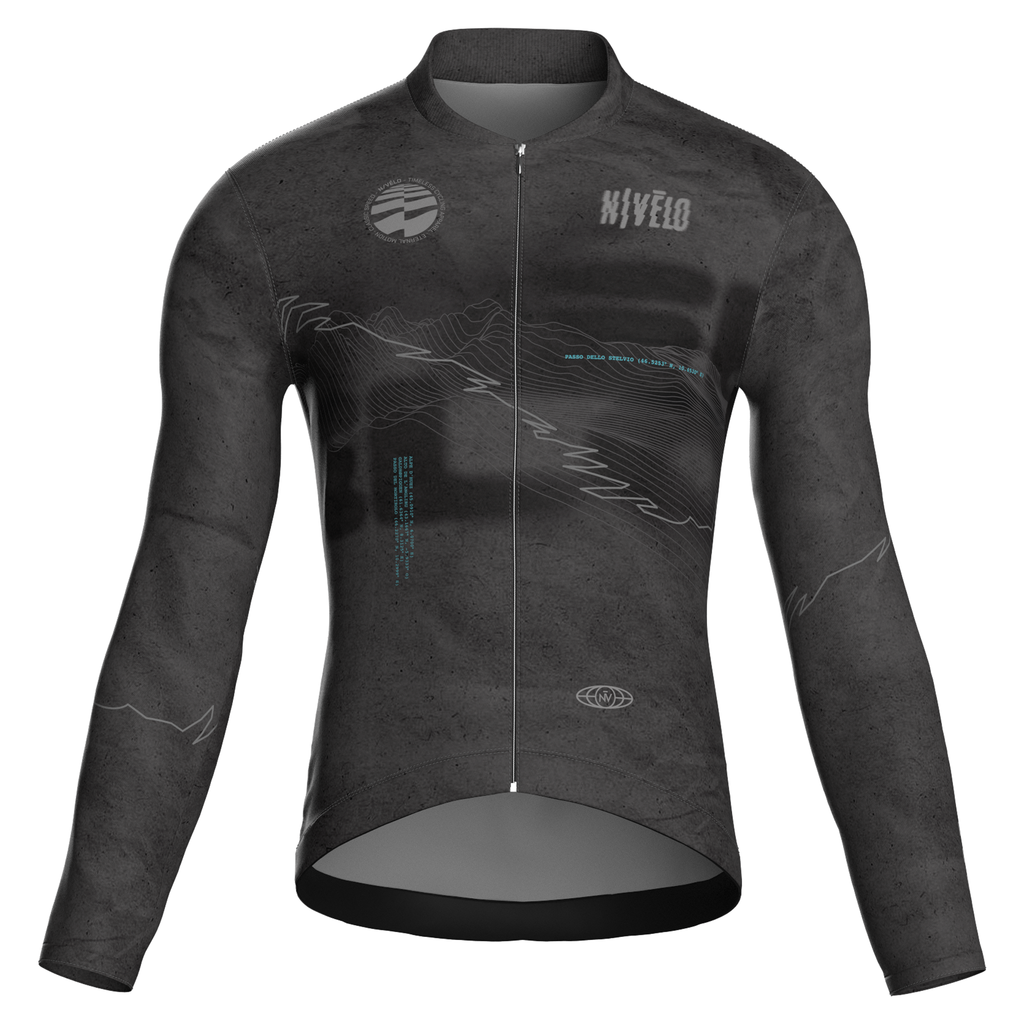 Maglia da ciclismo Summit Basalt a maniche lunghe, vestibilità da gara