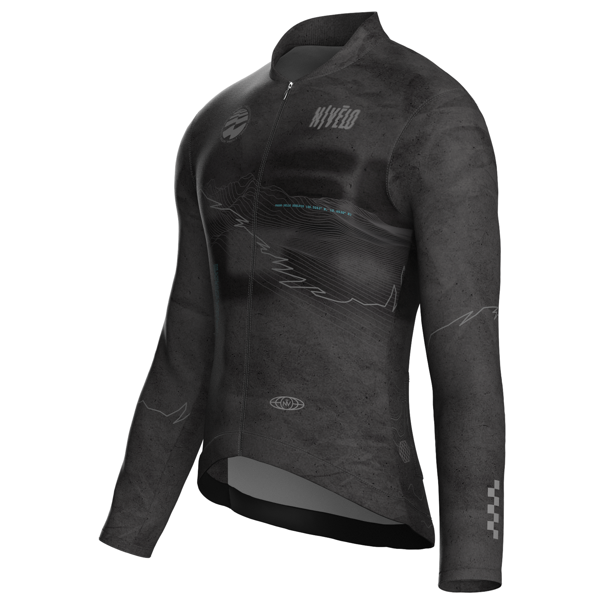 Maglia da ciclismo Summit Basalt a maniche lunghe, vestibilità da gara
