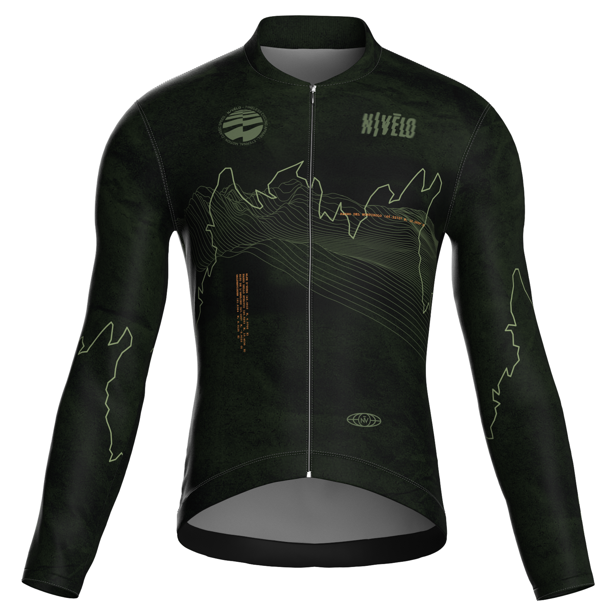 Maglia da ciclismo Summit Moss a maniche lunghe, vestibilità da gara