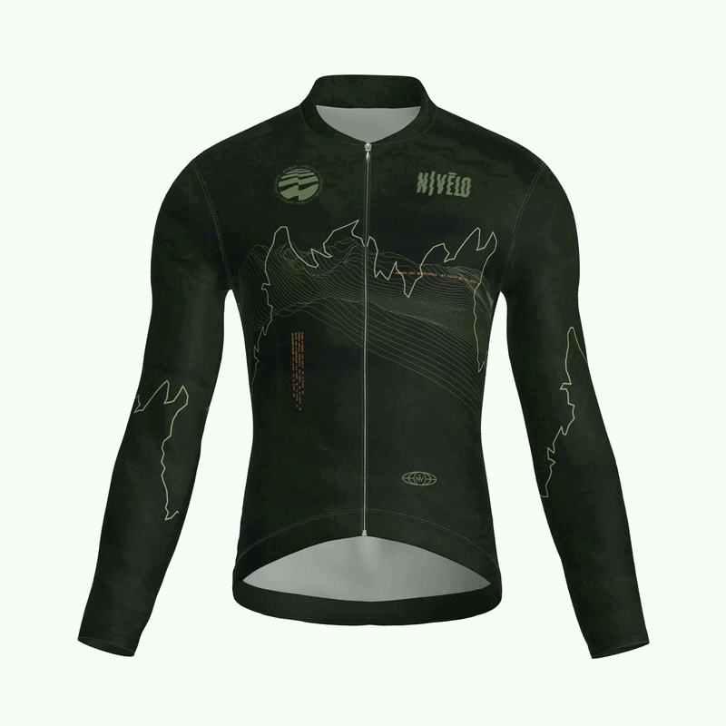 Maglia da ciclismo Summit Moss a maniche lunghe, vestibilità da gara