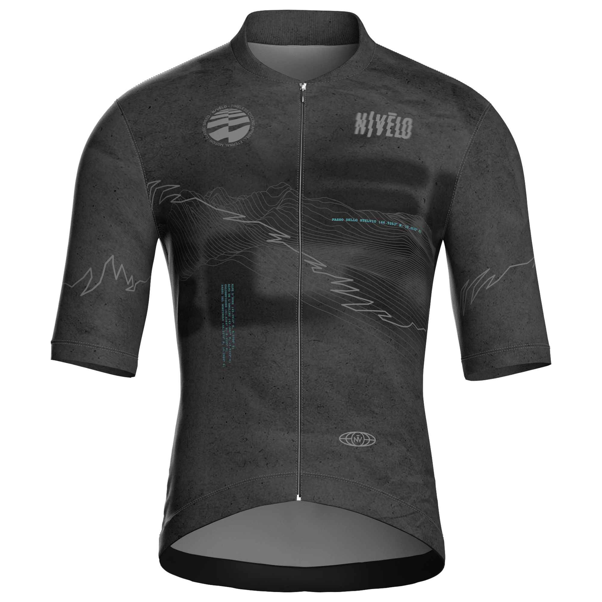 Maglia da ciclismo Summit Basalt a maniche corte, vestibilità da gara