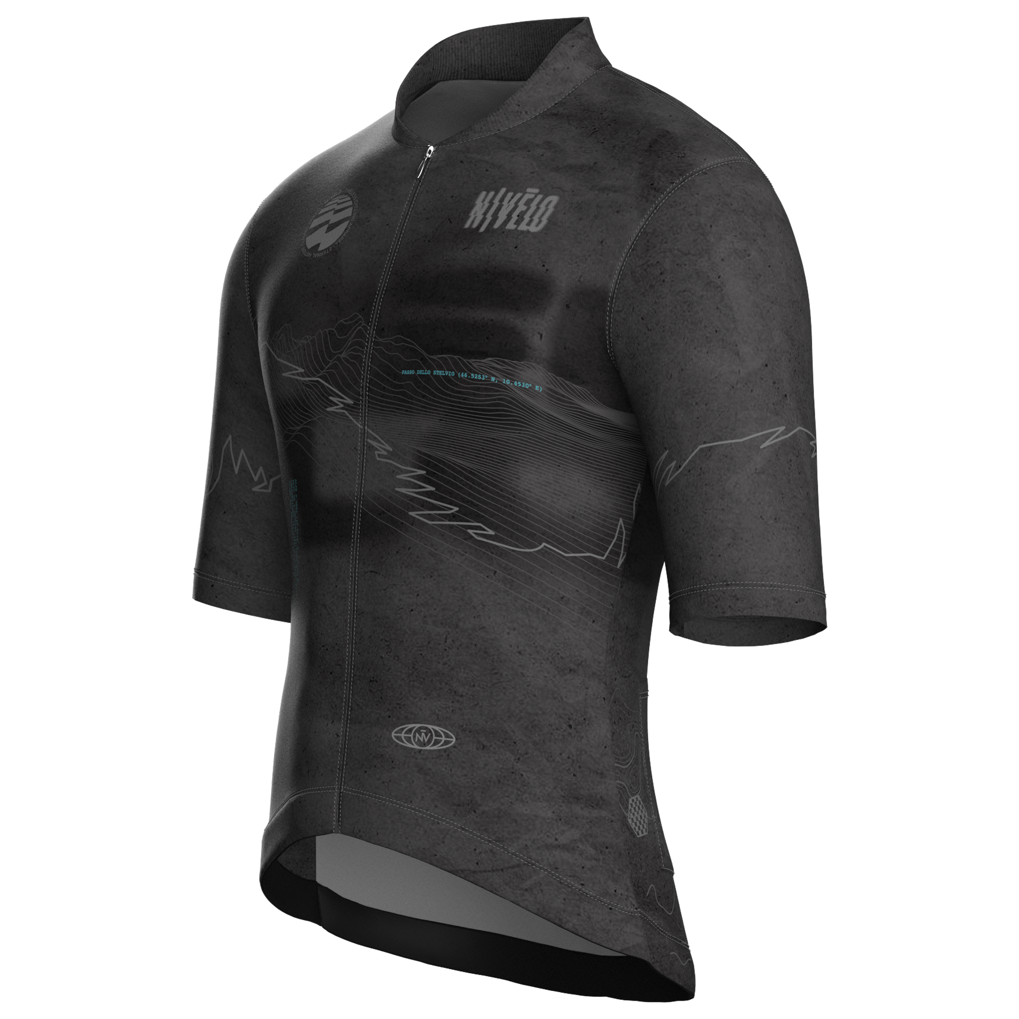 Maglia da ciclismo Summit Basalt a maniche corte, vestibilità da gara