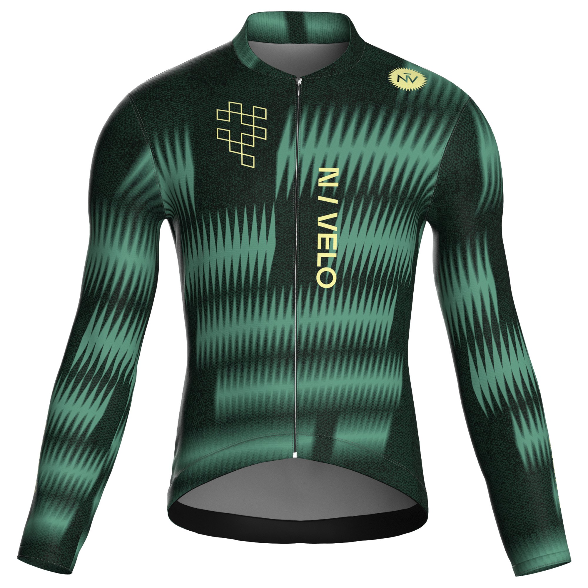 Maglia da ciclismo Rush Pine a maniche lunghe, vestibilità da gara