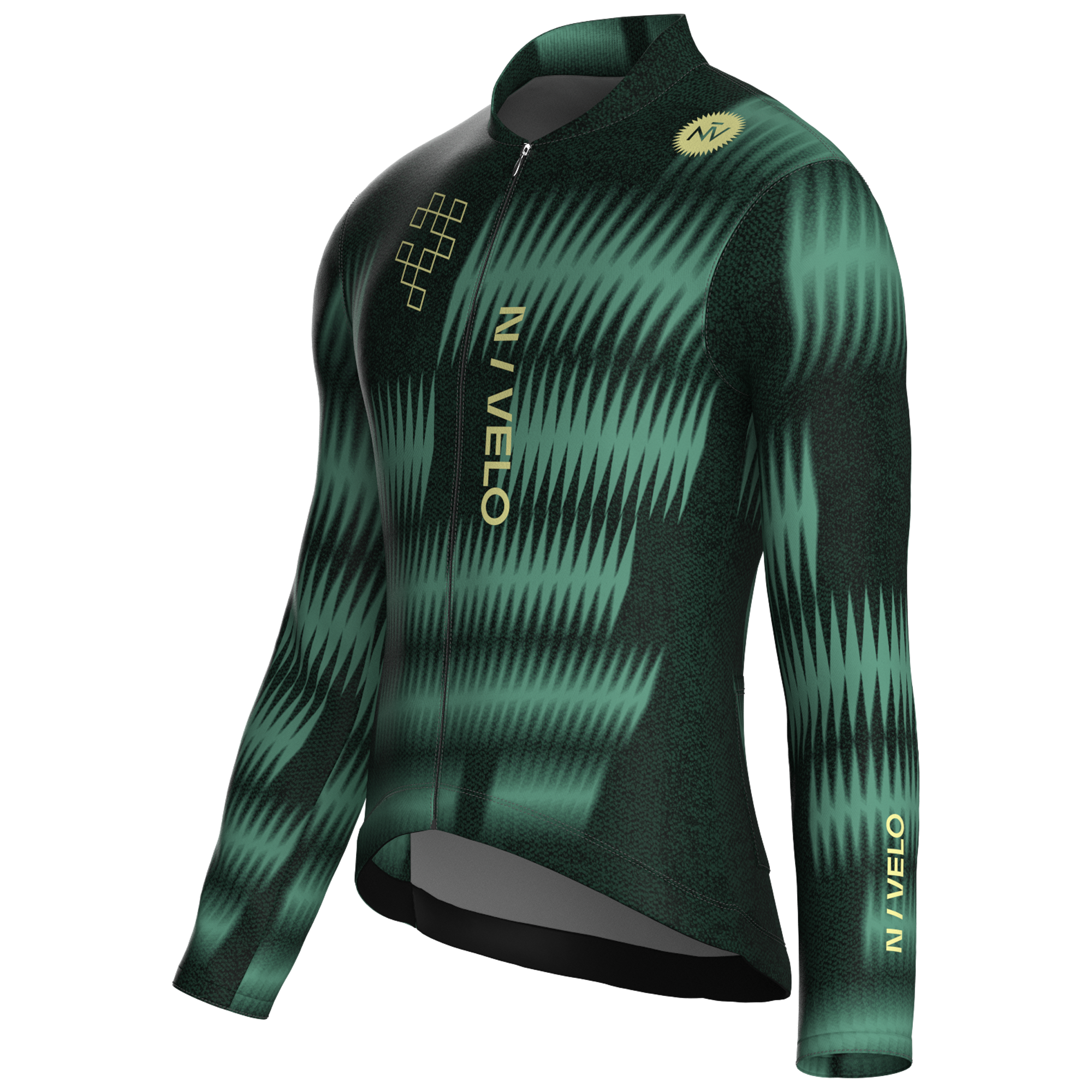 Maglia da ciclismo Rush Pine a maniche lunghe, vestibilità da gara