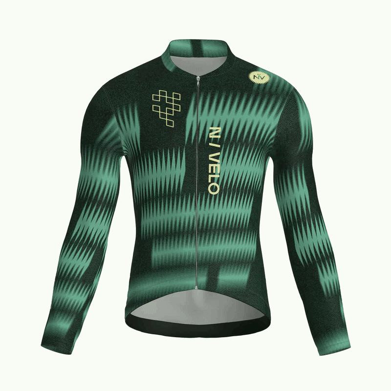 Maglia da ciclismo Rush Pine a maniche lunghe, vestibilità da gara