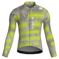 Maglia da ciclismo Rush Citron a maniche lunghe, vestibilità da gara