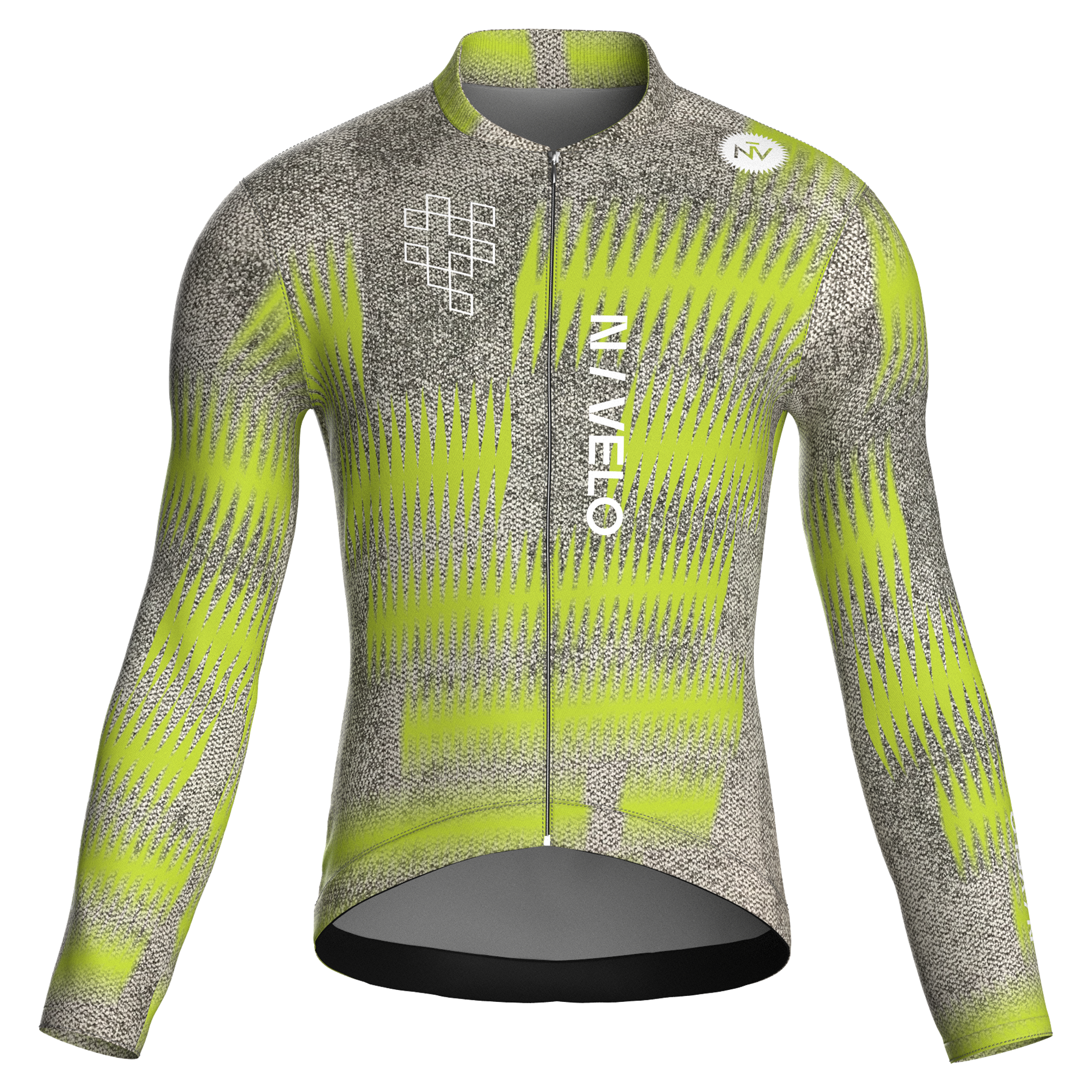 Maglia da ciclismo Rush Citron a maniche lunghe, vestibilità da gara