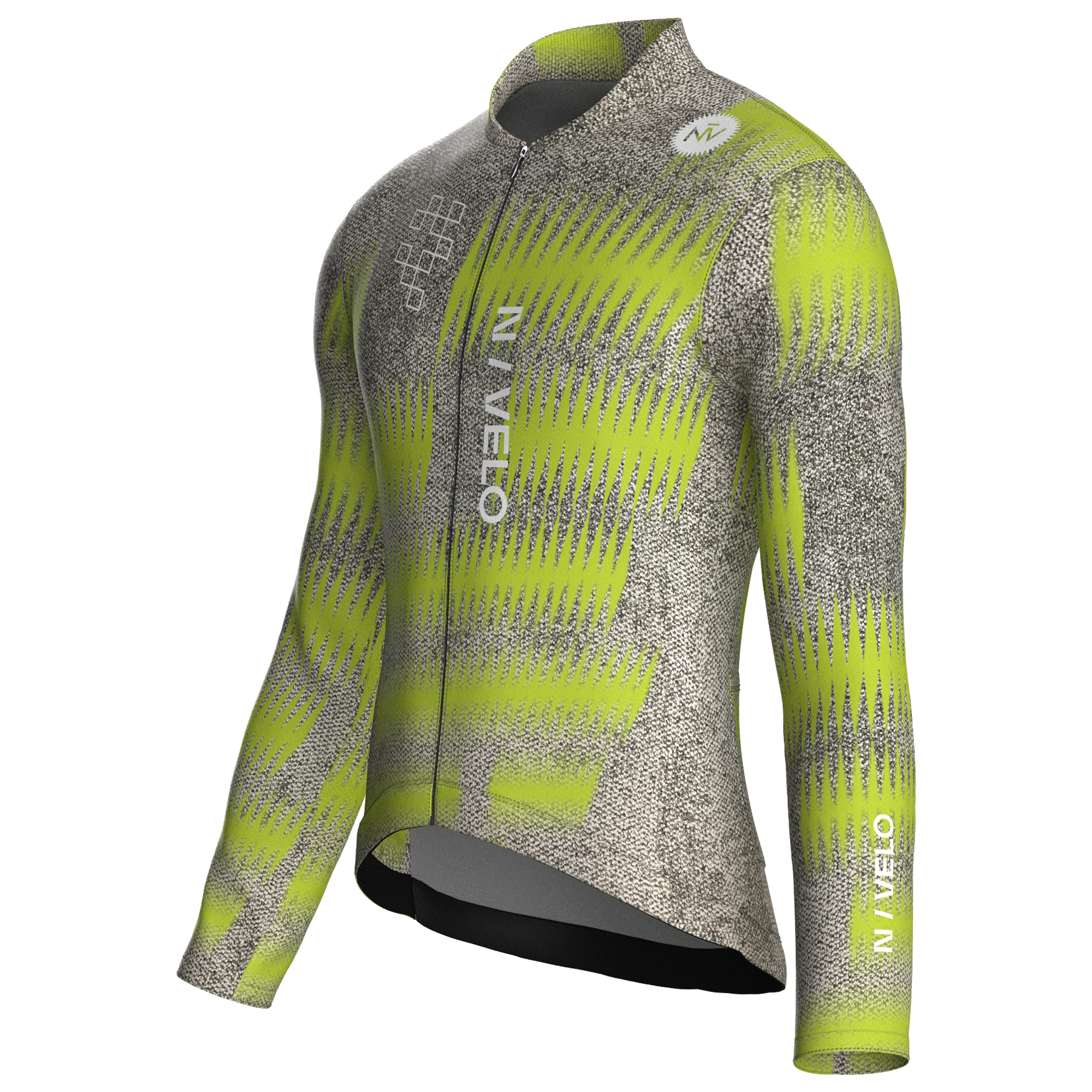 Maglia da ciclismo Rush Citron a maniche lunghe, vestibilità da gara