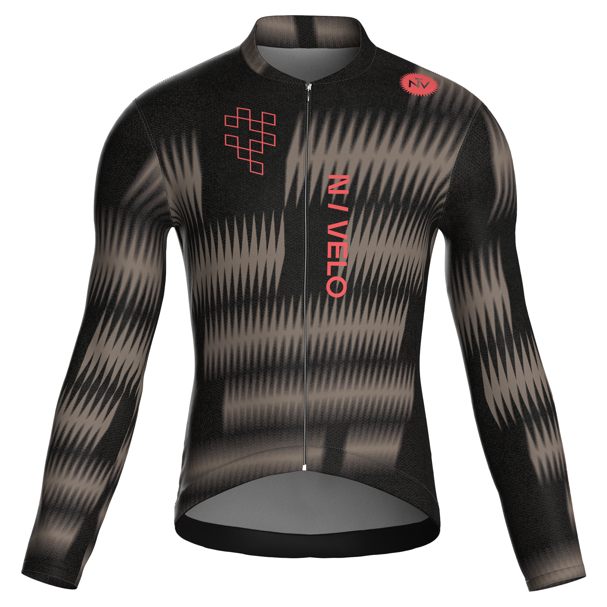 Maglia da ciclismo Rush Coral a maniche lunghe, vestibilità da gara
