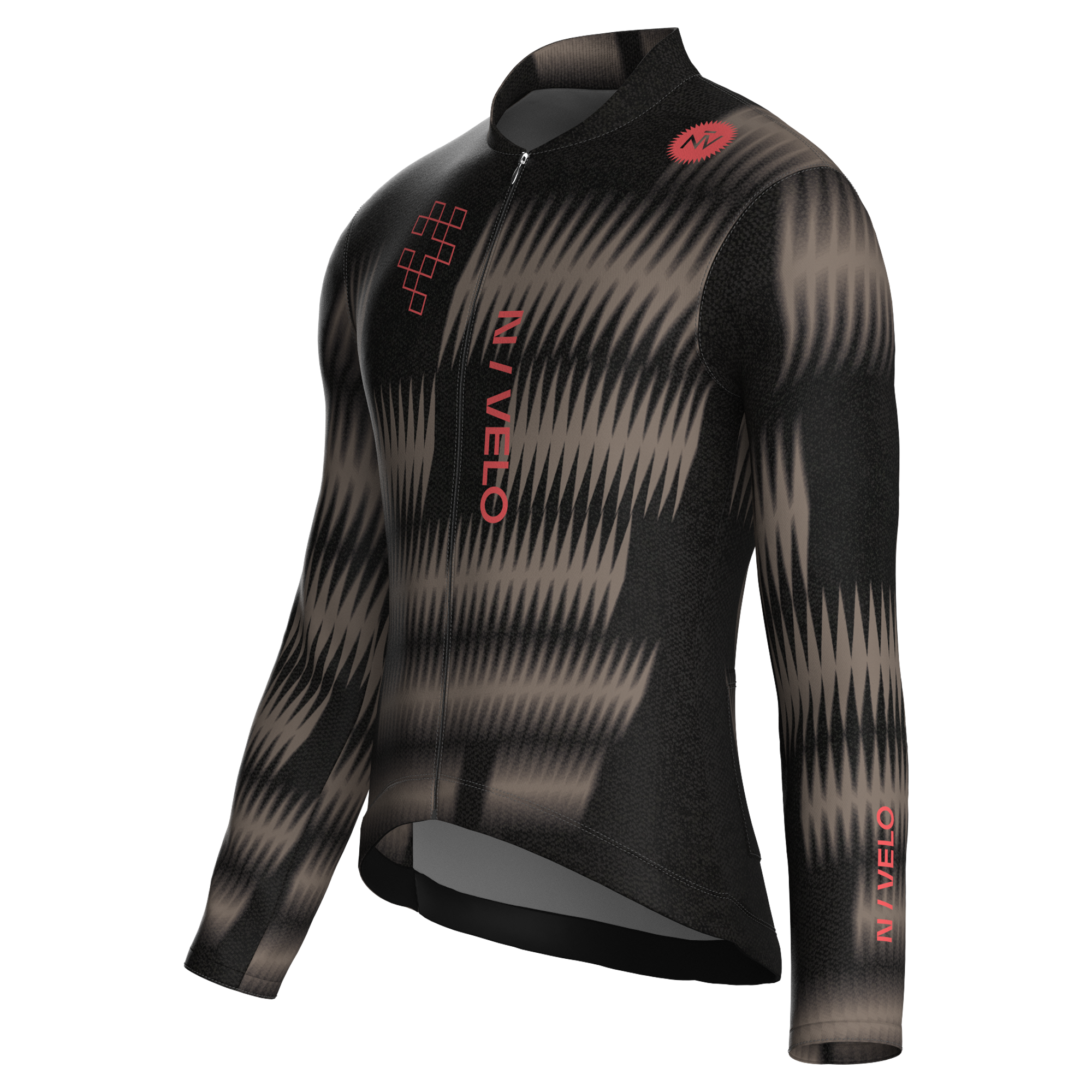 Maglia da ciclismo Rush Coral a maniche lunghe, vestibilità da gara