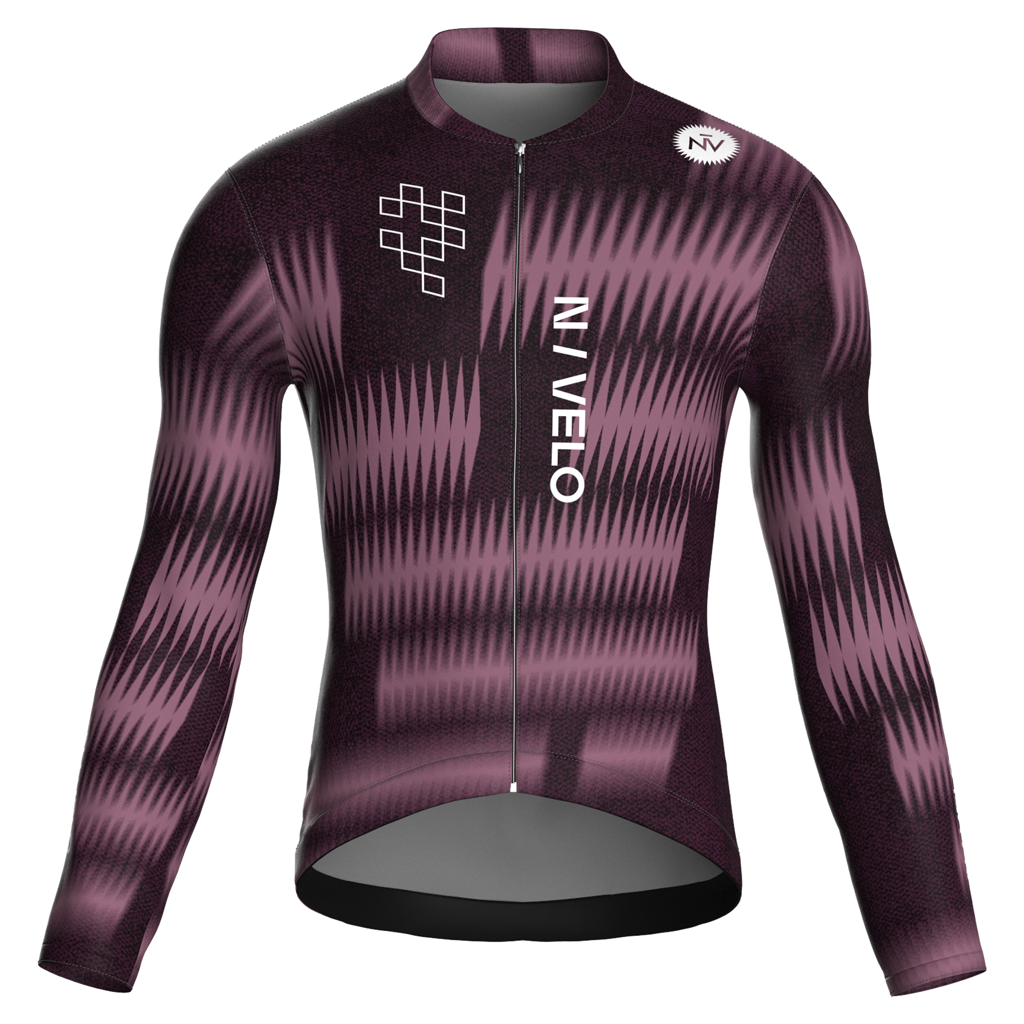 Maglia da ciclismo Rush Mauve a maniche lunghe, vestibilità da gara