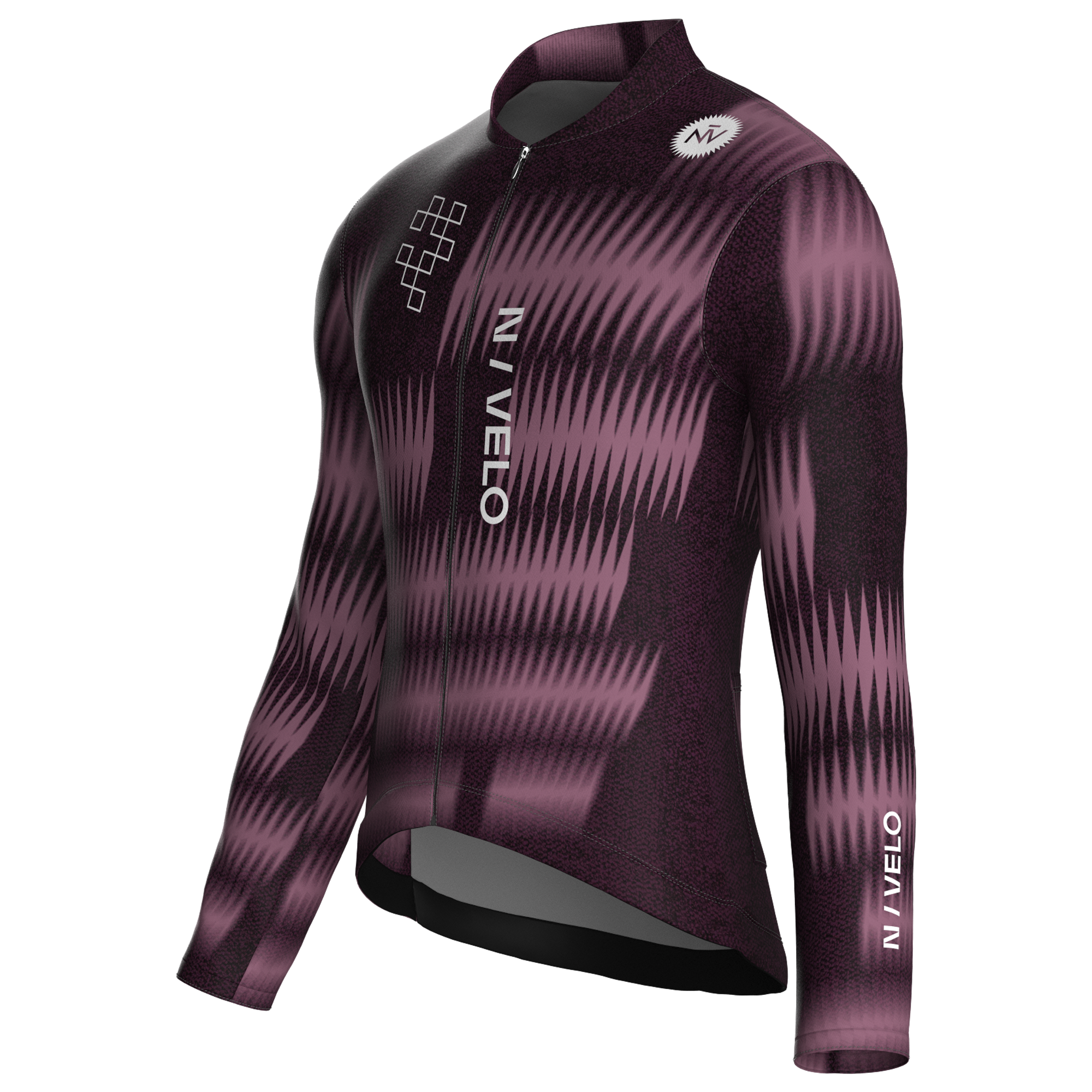 Maglia da ciclismo Rush Mauve a maniche lunghe, vestibilità da gara