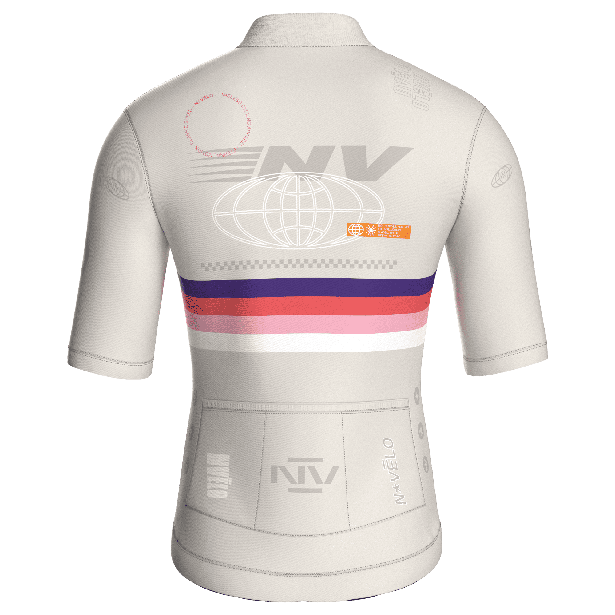 Maglia da ciclismo Meridian Bone a maniche corte, vestibilità da gara
