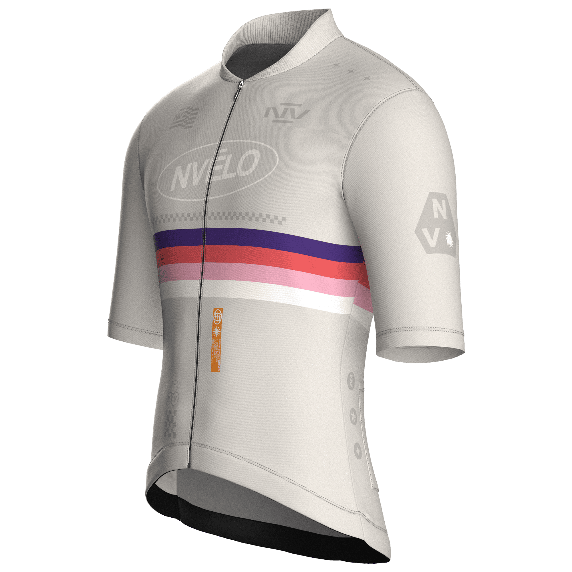Maglia da ciclismo Meridian Bone a maniche corte, vestibilità da gara