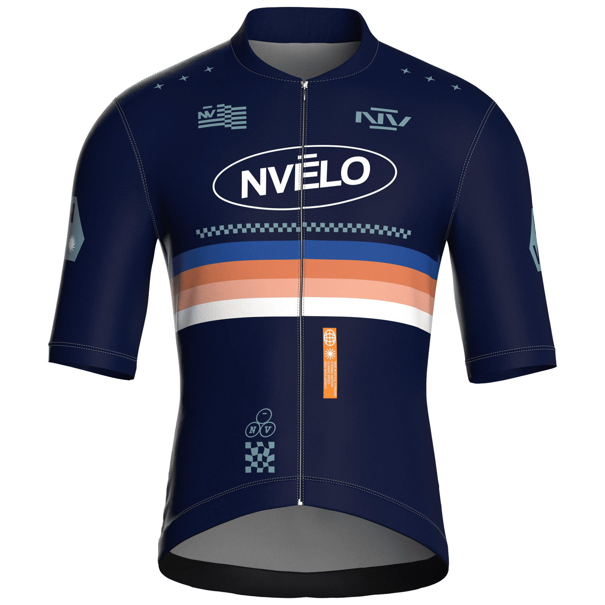 Maglia da ciclismo Meridian Navy a maniche corte, vestibilità da gara
