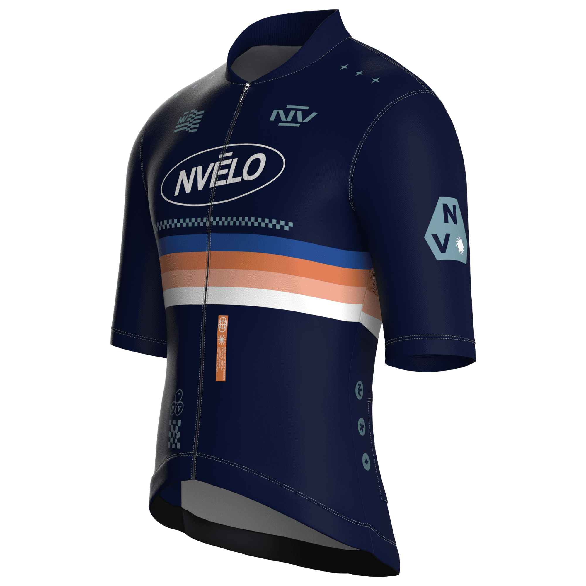 Maglia da ciclismo Meridian Navy a maniche corte, vestibilità da gara