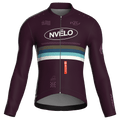 Maglia da ciclismo Meridian color melanzana – Maglia a maniche lunghe da gara