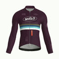 Maglia da ciclismo Meridian color melanzana – Maglia a maniche lunghe da gara