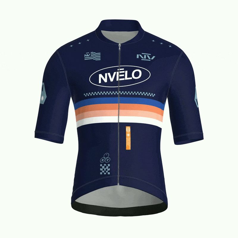Maglia da ciclismo Meridian Navy a maniche corte, vestibilità da gara