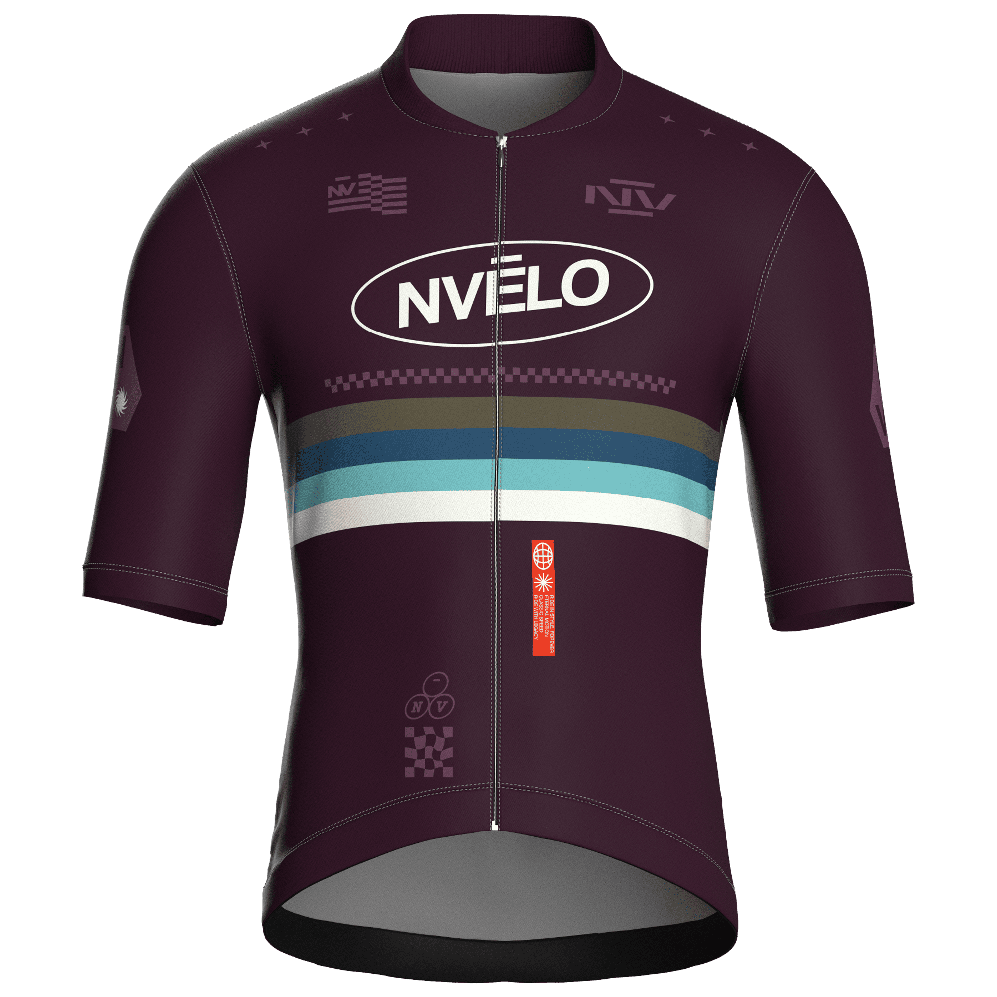 Maglia da ciclismo Meridian color melanzana – Manica corta, vestibilità da gara