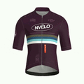 Maglia da ciclismo Meridian color melanzana – Manica corta, vestibilità da gara