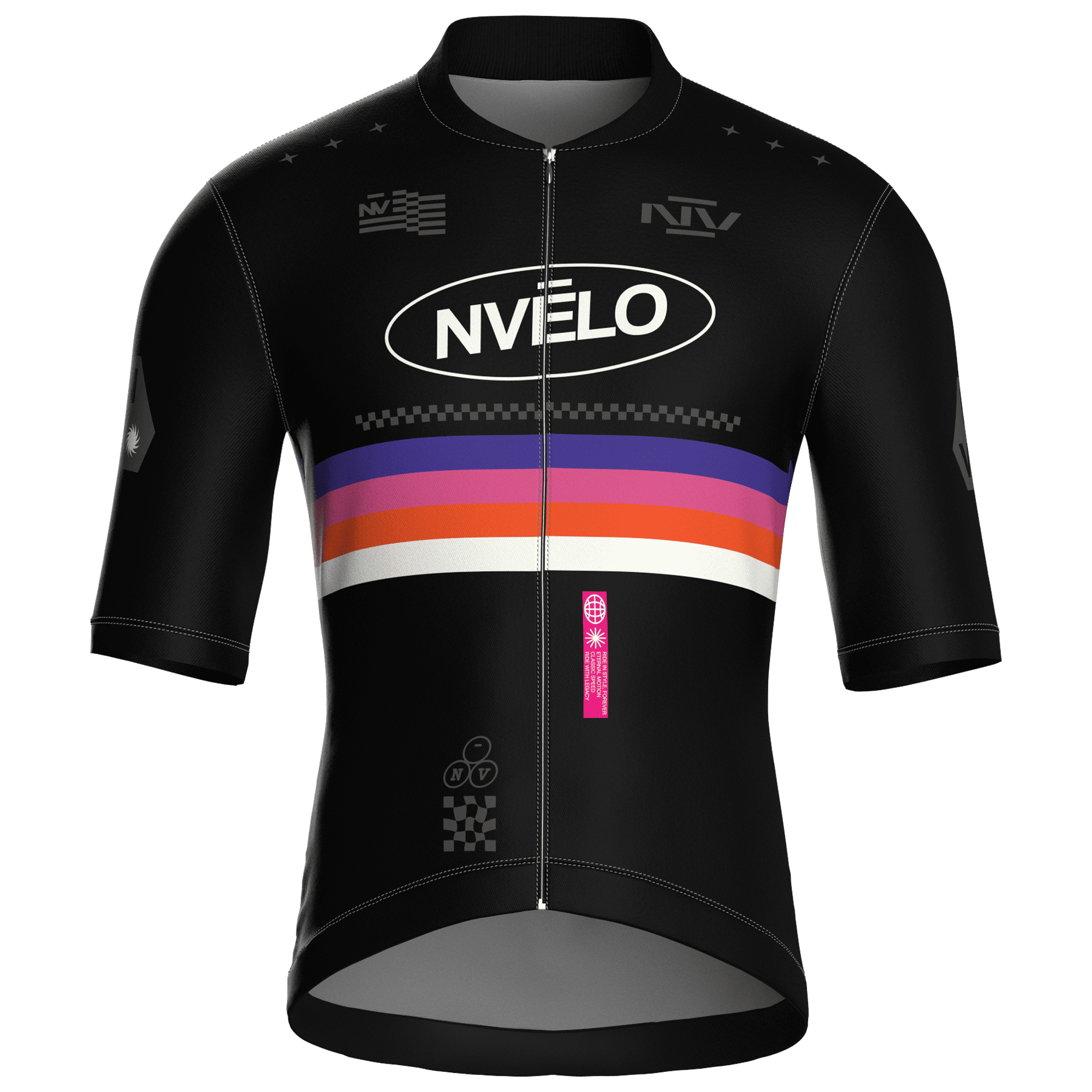 Maglia da ciclismo Meridian nera a maniche corte, vestibilità da gara.