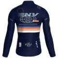 Maglia da ciclismo Meridian Navy a maniche lunghe, vestibilità da gara