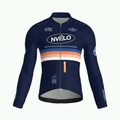 Maglia da ciclismo Meridian Navy a maniche lunghe, vestibilità da gara
