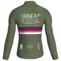 Maglia da ciclismo Meridian Olive a maniche lunghe, vestibilità da gara.