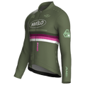 Maglia da ciclismo Meridian Olive a maniche lunghe, vestibilità da gara.