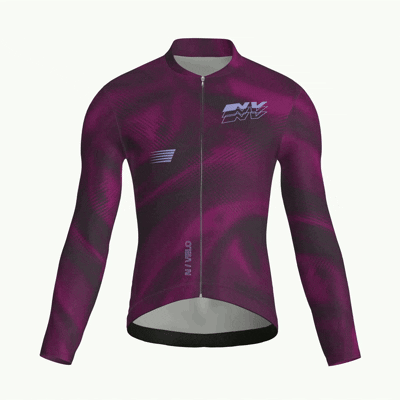 Maglia da ciclismo Mirage Magenta a maniche lunghe, vestibilità da gara.